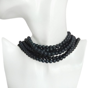 Black Rondle Onyx Gemstone <span class=keywords><strong>loisirs</strong></span> <span class=keywords><strong>créatifs</strong></span> et bijoux bricolage pierres semi-précieuses - Product Image 1