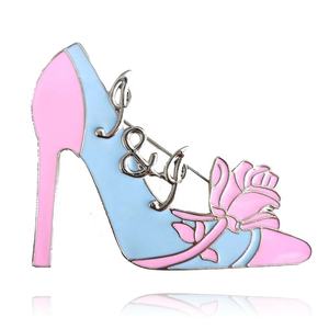 Personalizado Jack y <span class=keywords><strong>Jill</strong></span> Rosa flor con zapatos broche pin zapato de tacón alto griego hermandad y fraternidad productos joyería - Product Image 1