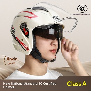 Casque de <span class=keywords><strong>moto</strong></span> électrique certifié 3C en ABS, 3/4, hiver, chaud, double visière, unisexe, toutes saisons - Product Image 5