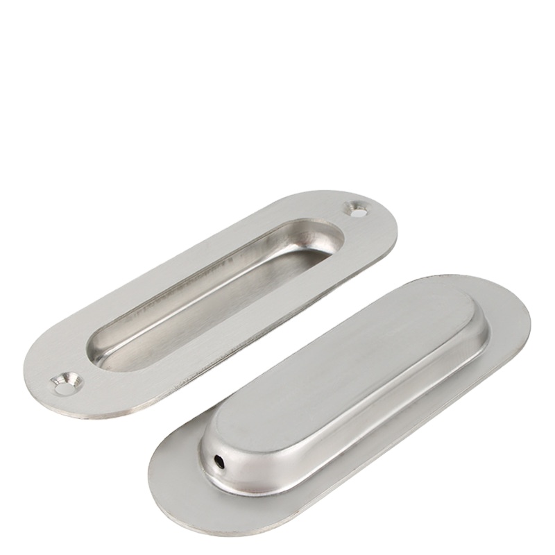 Furniture Hardware Built-in Concealed Stainless Steel Handles Wardrobe Cabinet Bedside Table Drawer Simple Handles