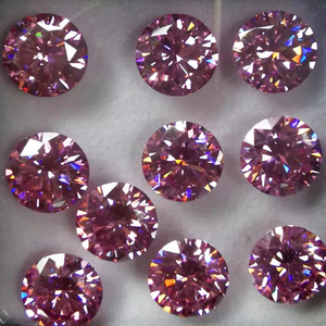 <span class=keywords><strong>Precio</strong></span> al por mayor Moissanite Diamantes Piedra 1 quilate Corte <span class=keywords><strong>brillante</strong></span> Color Rosa VVS Moissanite Piedra preciosa suelta para la fabricación de joyas - Product Image 4