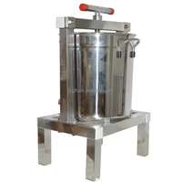 Volledig ingesloten roestvrijstalen waspersmachine met handmatige schroef, honingwas-extractor, pers voor huishoudelijk gebruik, fruitsapcentrifuge, bijenteelt