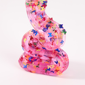 Custom logo pink <b>Thinking</b> Supr Putty Stretch Squish Glass Exciting Putty Slime butterfly Sequins Relief Stress Toys for Children - Product Image 4