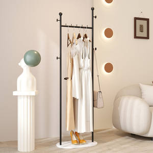 Porte-vêtements sur pied pour chambres, étagère de rangement domestique, rangement simple pour vêtements <span class=keywords><strong>et</strong></span> chapeaux, design marbre, populaire en ligne - Product Image 2
