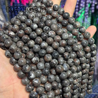 Perles de Yooperlite Naturelles en Gros 6mm 8mm 10mm 12mm Flamme Scintillante Sous UV Perles Rondes Naturelles de Pierre Yooperlite Feu