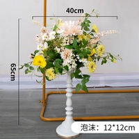 Collection de centres de table de mariage : Boules de fleurs artificielles en soie et plantes pour la décoration de banquets et de réceptions de demande en mariage