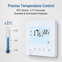 Termostato Inteligente WiFi RF para Caldera, Montaje en Pared, Control por Voz OLED, Termostato Manual de Gas, Controlador de Calefacción para Hotel, Aplicación IOS y Android