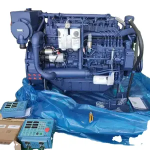 Weichai-Ensemble de WP6C250-25 de moteur diesel avec boîte de vitesse, moteur de bateau, moteur Trotle C9ntrol Marine 2425rpm 1185*744*1083mm *