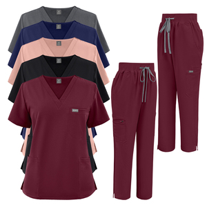 ชุดยูนิฟอร์มสครับส์ ยี่ห้อ NiaaHinn รุ่นปี 2026 สินค้าหลัก ชุดสครับส์แบบ unisex คอวี <span class=keywords><strong>กางเกง</strong></span>ทรงตรง ชุดสครับส์ทางการแพทย์ ขายส่ง ชุดสครับส์พรีเมียม - Product Image 1