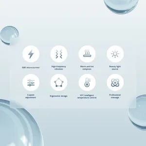 Coltello Elettrico per Fascia Muscolare, Strumento Gua Sha, Massaggiatore per <span class=keywords><strong>Collo</strong></span>, Microcorrente EMS, Compressione a Caldo, Vibrazione, Regolazione a 3 Livelli, Allevia il Dolore - Product Image 2
