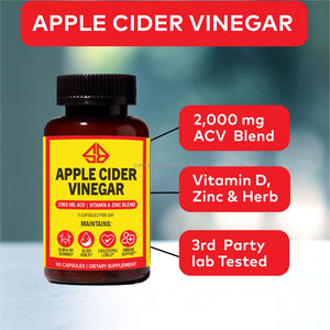 Suplemento herbario de vinagre de sidra de manzana OEM con vitamina D, zinc, magnesio y té verde para adelgazar, quemar grasa y fortalecer el sistema inmunológico, 90 unidades. - Product Image 6
