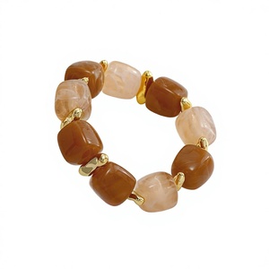 Stylish Handmade Resin Beads <b>Bracelet</b> Colorful <b>Stretch</b> Jewelry for Women and Teen Fashion Wear - Product Image 5