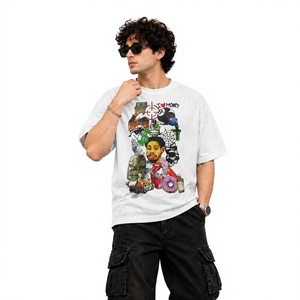 Hot Selling Men's Oversized Graphic <b>T</b> <b>Shirt</b> Colorful Custom Print Streetwear Short Sleeve Casual Cotton Unisex Tees - Product Image 1