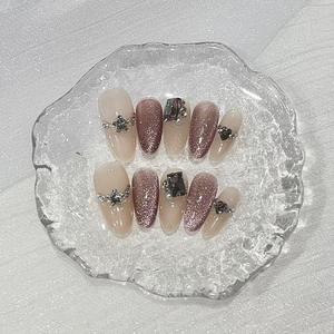 <span class=keywords><strong>Prix</strong></span> usine presse sur les <span class=keywords><strong>ongles</strong></span> rose blanc réutilisable femmes fait à la main court carré Simple français <span class=keywords><strong>faux</strong></span> <span class=keywords><strong>ongles</strong></span> avec strass - Product Image 3