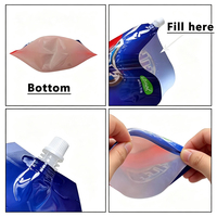Pochette de recharge de détergent à lessive liquide avec bec verseur personnalisé de 500ml, 1l, 2L, buse debout de couleur Doypack pour lessive en poudre