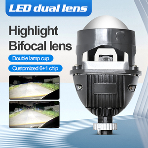 Xenplus Factory Wholesale Super Bright 50w 6500K 2.5 Inch Car High Beam Bi Led Projector Lens With Led Laser Light Accessories - Product Image 3