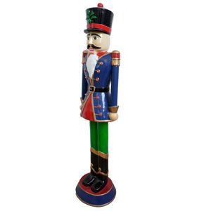 Décoration de Noël en gros, bleu et vert, éclairage LED, grande taille, décoration extérieure, statue de <span class=keywords><strong>casse</strong></span>-<span class=keywords><strong>noisette</strong></span> de Noël en résine - Product Image 2