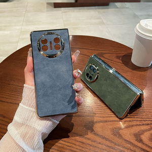 Fundas para Teléfonos <span class=keywords><strong>Huawei</strong></span> <span class=keywords><strong>Mate</strong></span> X5 X3 y Honor Magic V2 <span class=keywords><strong>P50</strong></span>, Funda Protectora Plegable de Piel de Cordero Electrochapada - Product Image 5