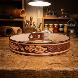 Ceinture carrée en cuir de vachette gravée sur mesure, design personnalisé, acier inoxydable, imperméable, écologique, unisexe, pour homme, fabriquée en Inde - Product Image 2
