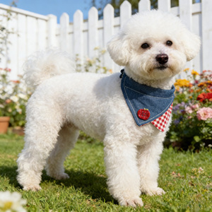 Bavoir triangulaire pour chien, imprimé léopard, accessoire lavable pour animaux de compagnie, pour petits chiens, toutes saisons - Product Image 1
