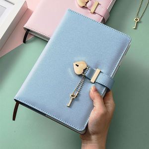 <b>Journal</b> Secret Gift Heart Shaped Lock Diary Pu Leather Hardcover A5 Printed Planner Notebook - Product Image 2