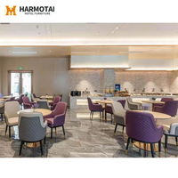 Ensemble table et chaises de restaurant moderne 3 places, design économique en contreplaqué, idéal pour les espaces commerciaux ou les salons, gain de place