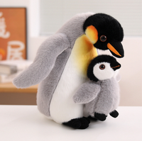 Nouvelle conception de peluche pinguin mère et fils, jouet en peluche réaliste d'animal marin, peluche personnalisée