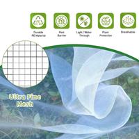 Filet anti-insectes agricole pour serre, en HDPE + stabilisé anti-UV, blanc, tricoté HQ, découpe sur mesure