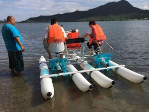 Bicicletta Acquatica in Alluminio a 3 Posti, Pedalò per Famiglie, Noleggio Commerciale per Resort, Laghi e Parchi - Product Image 1