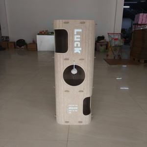 Ucuz fiyat keçe evcil hayvan çantası lüks villa kedi yatak mağara aşınmaya dayanıklı entegre kedi tırmalama tahtası her mevsim için - Product Image 6