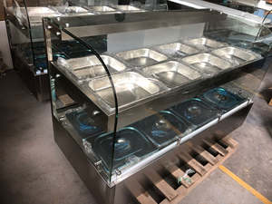 ตู้โชว์อาหารอุ่นร้อนแบบ Bain Marie 2 ชั้น ยี่ห้อ Restaurant Popular 1/1 GN พร้อมไฟส่องสว่าง - Product Image 4