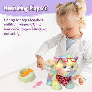 Yuhongtoys giocattolo interattivo arcobaleno gattino Robot gatto giocattolo telecomando per camminare per bambini 3 + Super morbido cotone PP peluche antistress - Product Image 4