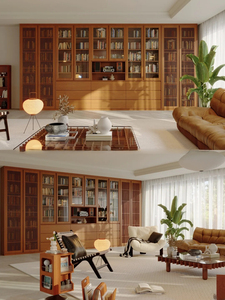 Librería Moderna de Madera Resistente en Color Natural con <span class=keywords><strong>5</strong></span> Estantes, Instalación en Pared, Diseño Ecológico para Sala de Estar - Product Image 4