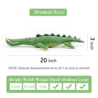 Jouet à mâcher pour chien en peluche durable de style nouveau, crocodile qui couine, jouet en peluche doux et mignon à succès