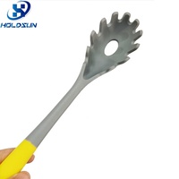 Cuillère à spaghetti en silicone résistante à la chaleur, antiadhésive, de qualité alimentaire, couleur personnalisée, pour servir et cuisiner en cuisine