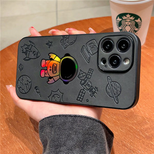Funda de Teléfono con Diseño de Astronauta en Cuero con Detalles Dorados, a Prueba de Golpes, para <span class=keywords><strong>iPhone</strong></span> 17 16 15 14 <span class=keywords><strong>Plus</strong></span> 13 Pro Max 12 <span class=keywords><strong>11</strong></span> - Product Image 4