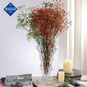 Bohemia Crystal Vase Layered Design Modern Artistic Home Decoration Flower Arrangement Gift for Housewarming - Product Image 1
