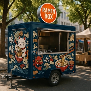 Remolques de Café Totalmente Equipados, Camión de Helados Móvil de Fibra de Vidrio, Camioneta de Comida Callejera con Servicio de Dulces - Product Image 1