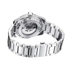 Montre de luxe pour homme OM804 personnalisée, bracelet en acier inoxydable, verre saphir, 41 mm, aiguilles lumineuses, mouvement automatique mécanique - Product Image 6