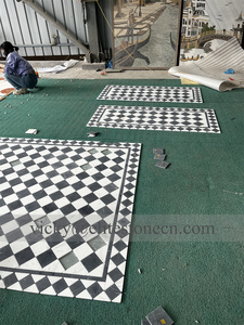 Mosaico de Mármol Blanco Carrara y Negro, Diseño de Tablero de <span class=keywords><strong>Ajedrez</strong></span> 3x3, Pulido - Categoría de Producto: Mosaicos - Product Image 6