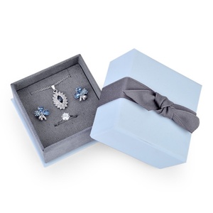 Custom Royal <b>Blue</b> Rectangle Jewelry Packaging Case for Necklace Ring Pendant <b>Storage</b> <b>Boxes</b> - Product Image 3