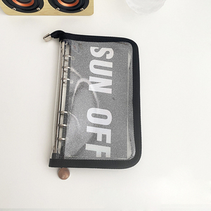 Carpeta de Anillas de PVC A6 <span class=keywords><strong>al</strong></span> <span class=keywords><strong>por</strong></span> <span class=keywords><strong>Mayor</strong></span>, con Cierre, Organizador de Tarjetas, Carpeta con Bolsillo para <span class=keywords><strong>Sobres</strong></span>, Planificador de Notas - Product Image 3