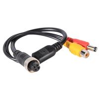Adaptateur de câble d'extension M12 4 broches aviation vers RCA femelle DC mâle pour caméra de vidéosurveillance DVR sécurisé