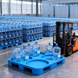Pallet per Stoccaggio Bottiglie d'Acqua da 5 Galloni, Fornitura di Fabbrica a Prezzo Conveniente, Pallet in Plastica per Bottiglie d'Acqua, Super Pallet - Product Image 5