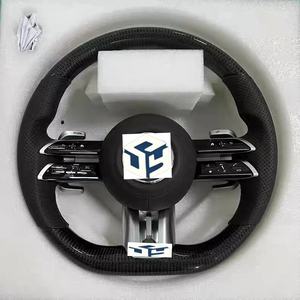 Volant en fibre de carbone pour Mercedes-Benz <span class=keywords><strong>AMG</strong></span> W204 W205 CLA GLA 45 Classe C217 W211 W212 W221 W222 S63 C63 GLA45 C43 <span class=keywords><strong>SLC</strong></span> - Product Image 5