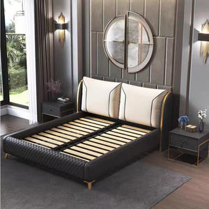 Cama doble de diseño italiano Cama de <span class=keywords><strong>matrimonio</strong></span> China Cama doble de diseño italiano - Product Image 6