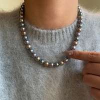 Offre Spéciale Design Original de haute qualité Curry foncé couleur mélangée collier de perles pour les femmes cadeau bijoux personnalisés