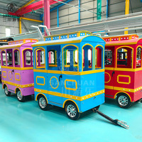 Train électrique sans rail miniature pour enfants, pour centres commerciaux, aires de jeux intérieures et extérieures, parcs d'attractions et sites touristiques, à vendre