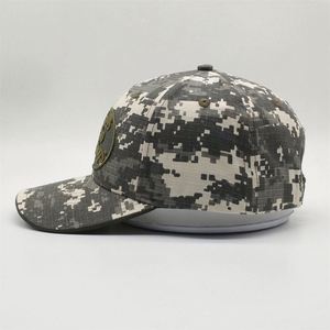 Custom Mens 6 Panel Camo Baseball Cap,3D Embroidery Logo Digital Camo Baseball Hat,<strong>Hook</strong> <strong>Loop</strong> Dad Caps - Product Image 3