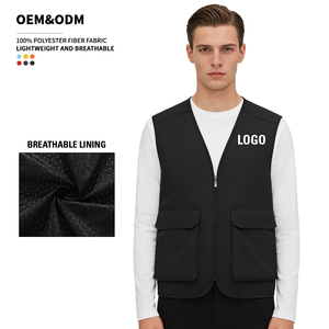 <span class=keywords><strong>Chaleco</strong></span> de <span class=keywords><strong>Pesca</strong></span> Impermeable con Logotipo Personalizado de Alta Calidad, Unisex, Corte Holgado, Ropa Exterior con Múltiples Bolsillos para Hombres y Mujeres - Product Image 2